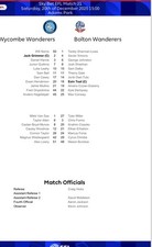 Wycombe Wanderers v Bolton