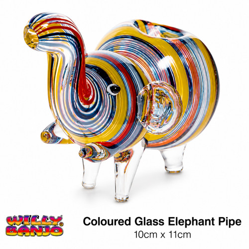Handmade glass elephant pipe - handmade,