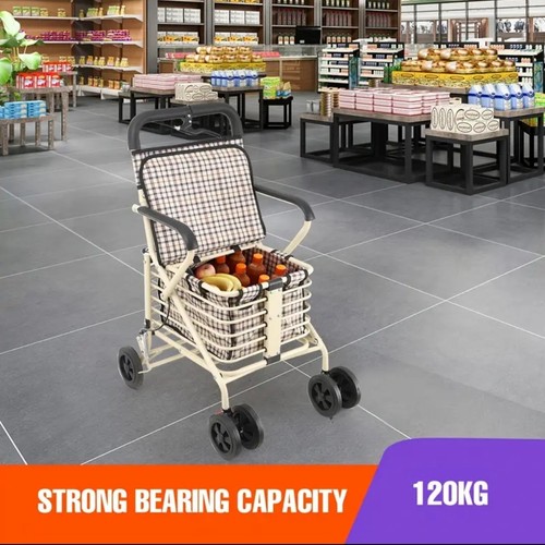 Shopping trolley with seat - trolley,