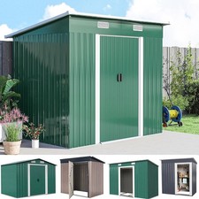 Metal Garden Shed 6X4ft 6X8ft 8X10ft Outdoor Garden Storage Shed WITH FREE BASE