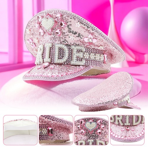 Sequin navy hat - navy, shinny