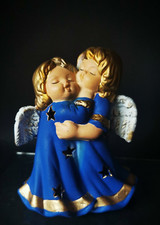 Ceramic lantern angel blue