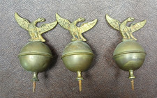 SET OF 3 ANTIQUE BRASS EAGLE