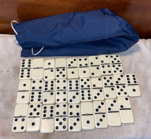 Vintage ivory domino set 28 - vintage,