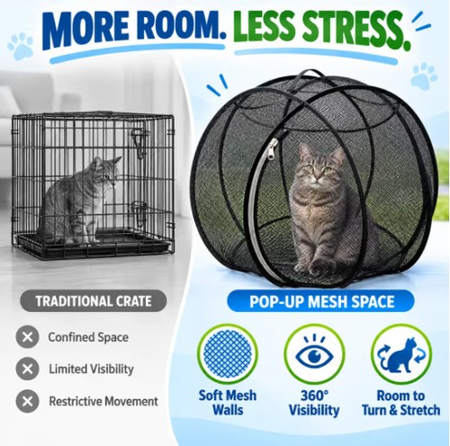 Foldable pop cat playpen - up,