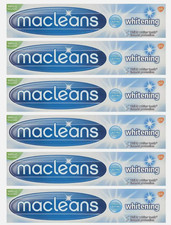 6x Macleans Whitening Fluoride Toothpaste Enamel Protection 100ml