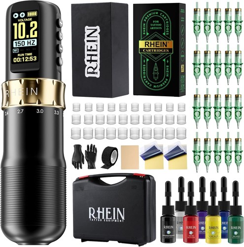 Rhein tattoo gun kit cordless - rhein,