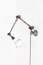 Early Vintage Industrial Antique Steel Dugdills Factory Machinist Lamp Light