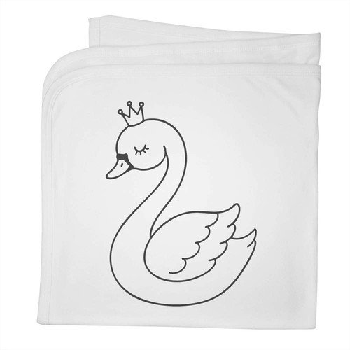 Swan with crown baby blanket - with, crown'