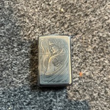 VTG RARE 1994 BARRETT SMYTHE HARLEY DAVIDSON HD TATTOO GIRL LADY LIGHTER