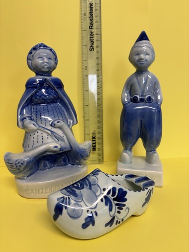 Vintage blue white - white, ceramic