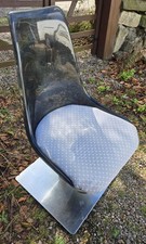 Retro Mid Century Brushed Steel Dining Chair 60s 70s