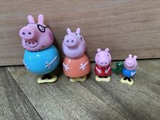 Peppa Pig Figures On Stands Family Of 4 Daddy Mummy Pig Peppa & George