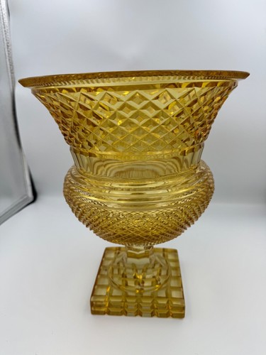 English amber cut glass - amber,