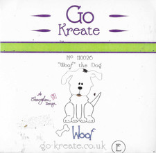 Go Kreate Woof cutting die for cardmaking, scrapbooking, crafts