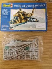 Revell Model Helicopter Kit 04069 1:100 Scale Mil Mi-24 D Hind BW/NVA NO DECALS 