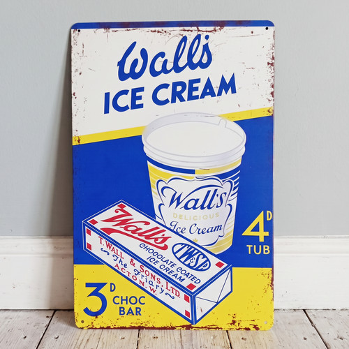 Wall ice cream - repro, metal