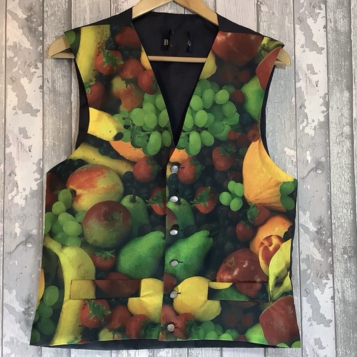 Vintage burton waistcoat fruit - waistcoat,