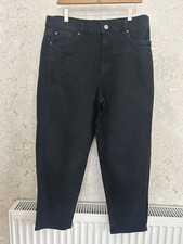 Topshop Mom Jeans Ladies Black Tapered Leg 16.short . L26. MR23658
