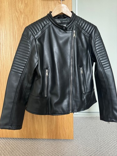 Zara black faux leather - , biker