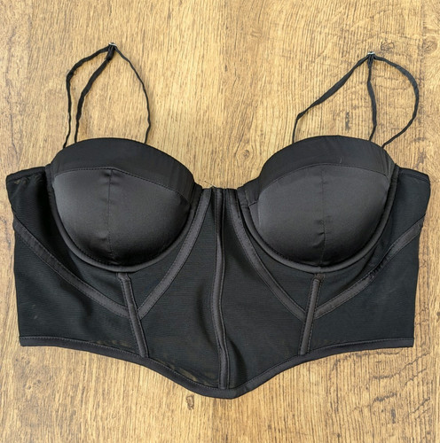 Polly black structured - black, mesh