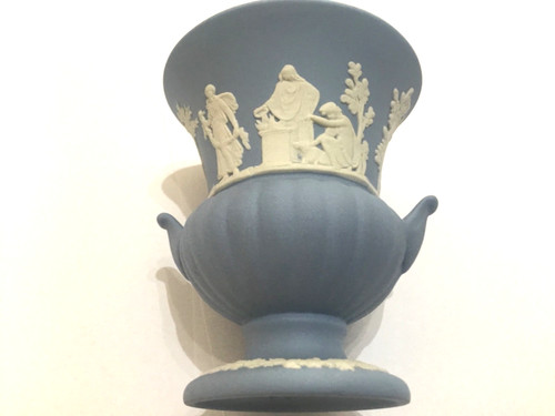 Wedgewood blue jasperware vase - jasperware,