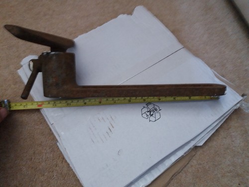 Old wood lathe - tool, rest.