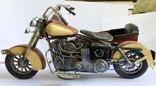 Tin Plate Model of American Motorcycle /Ornament /Gift/Mancave, 15 inches long.