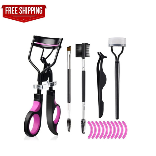 Eyelash curler eyebrow brush - &,