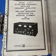 HALLICRAFTERS MODEL S-27 INSTRUCTIONS OPERATING ALIGNMENT & SERVICING PLUS MORE