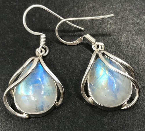 Rainbow moonstone pear solid