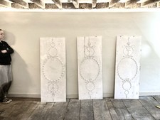Large plaster decorative panels from Georgian Townhouse