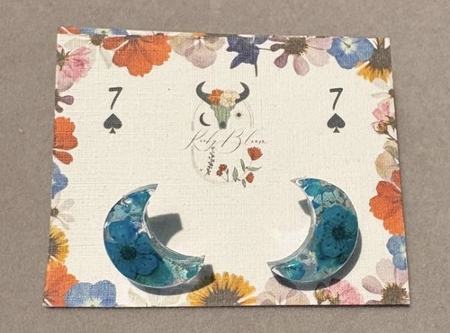 Real turquoise flower crescent - turquoise,