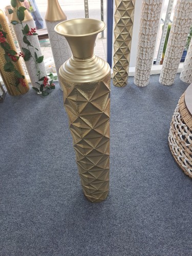 Decorative gold floor vase - floor,