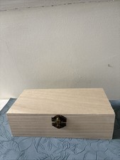 Blank Hinged Wooden Box With Clasp