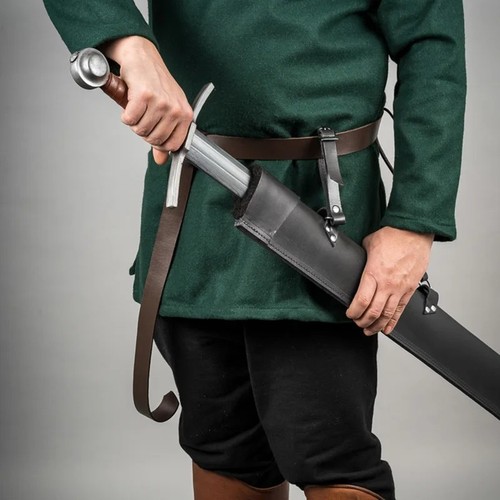 Leather sword scabbard holder - sword,