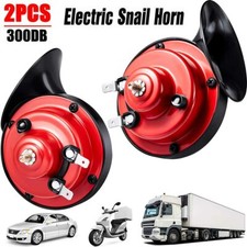 2PCS Super Loud Snail Train Horn For Trucks SUV Car Boat Motorcycles 12V Vehicle