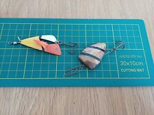 VINTAGE UNSTAMPED HARDY 2.75” COPPER DEVON BROAD SPOON LURE & OTHER COPPER LURE