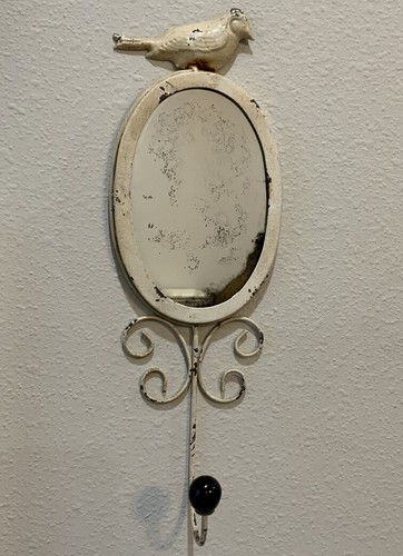 Shabby chic decor bird oval - shabby,