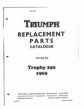 Triumph Parts Manual Book 1969