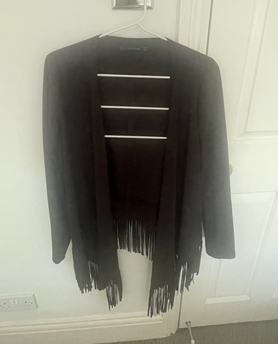 Zara basic fringe - basic, suede