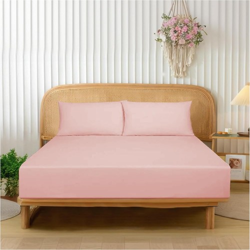 Fitted sheet blush pink extra - fitted,