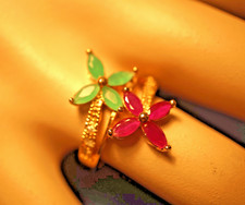 16ct Gold Double Gold Ruby