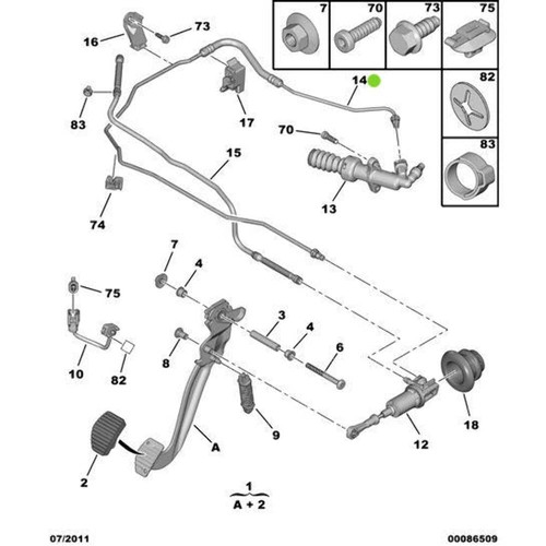Genuine clutch control pipe - control,