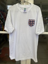 England 1970 World Cup Score Draw Retro Home Shirt Size Large Bobby Moore 6