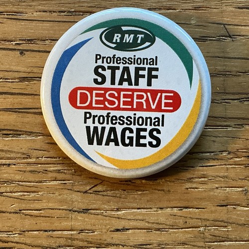 Rmt tin trade union badge - rmt,