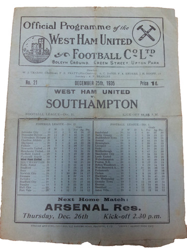 1935 west ham united v - 1935/36,