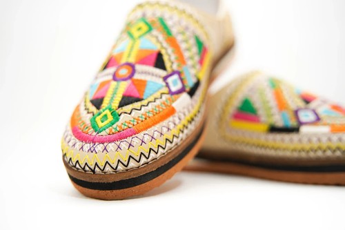 Moroccan leather babouche - moroccan,