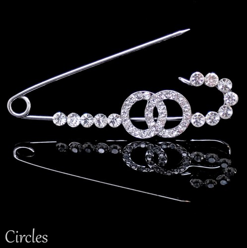Large safety pin brooch - large,