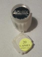 20 APMEX HALF OUNCE SILVER ROUNDS - 1/2 oz .999 fine coins in mint tube - 10 ozs